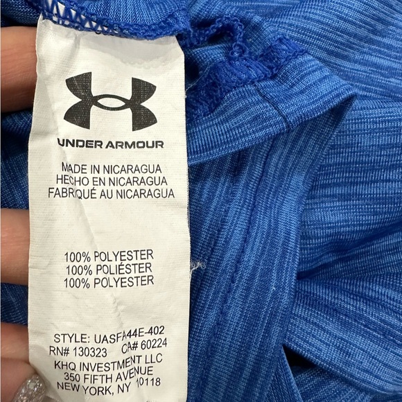 Under Armour Blue Activewear Shirt Size 6 - Picture 5 of 7